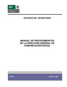 manual de procedimientos de la dirección general de comunicación