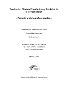 Seminario: Efectos Económicos y Sociales de la Globalización