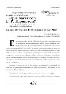 Carrera: La clase obrera en E. P. Thompson y en Karl Marx