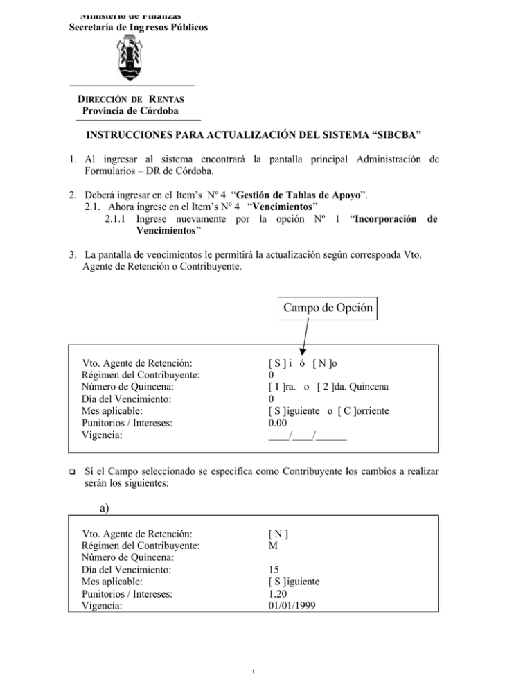 INSTRUCCIONES DE ACTUALIZACION