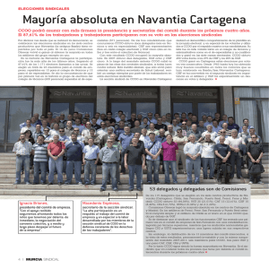 Mayoría absoluta en Navantia Cartagena