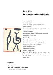 Paul Klee: La infancia en la edad adulta