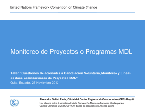 Monitoreo de Proyectos o Programas MDL - CDM