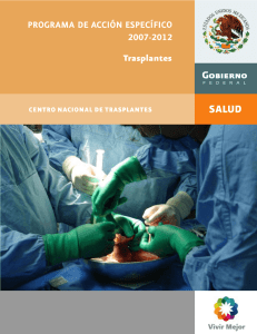 programa nacional.- programa nacional de trasplantes 2007-2012