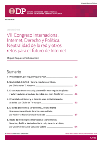 VII Congreso Internacional Internet, Derecho y Política. Neutralidad