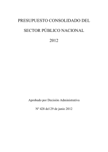 presupuesto consolidado del sector público nacional 2012