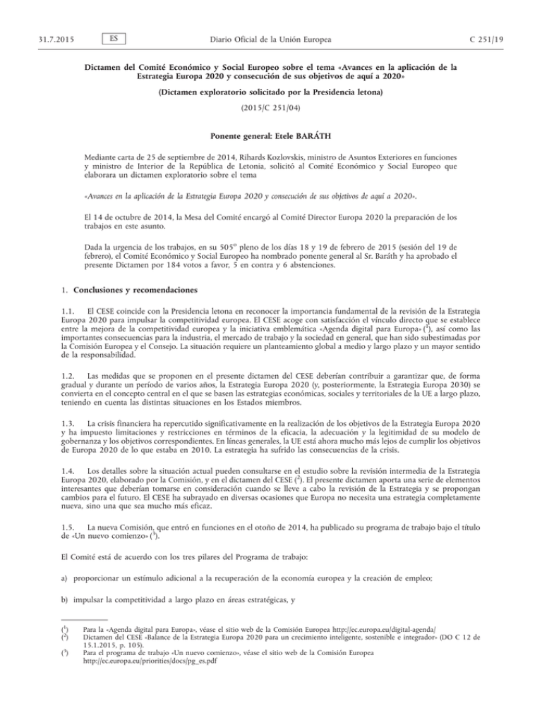 Dictamen Del Comité Económico Y Social Europeo Sobre El Tema 2347