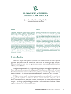 EL COMERCIO MINORISTA, LIBERALIZACIÓN Y PRECIOS 1