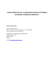 Características de la subcontratación electrónica en España