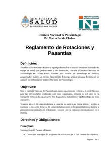 Reglamento de Rotaciones y Pasantias