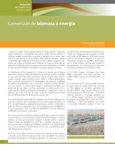 Conversión de biomasa a energía