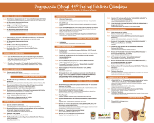 Programación 44 Festival Folclórico Colombiano