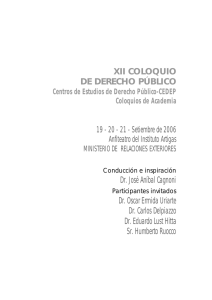 XII Coloquio del Centro de Estudios de Derecho Público