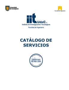 catálogo de servicios - Instituto de Investigaciones Tecnológicas