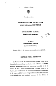 CORTE SUPREMA DE JUSTICIA SALA DE CASACI&Oacute;N PENAL