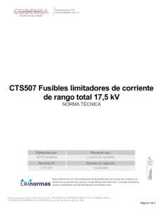 CTS507 Fusibles limitadores de corriente de rango total 17,5 kV