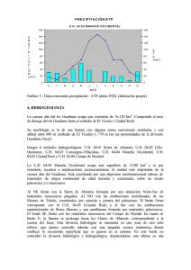 Gráfico 3.- Datos mensuales precipitación - ETP (datos INM