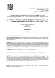 cómo los genetistas se vincularon a la eugenesia - Asclepio