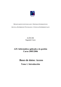 Bases de datos: Access