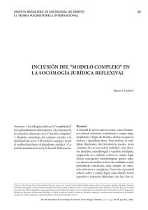 inclusión del “modelo complejo” en la sociología jurídica reflexival