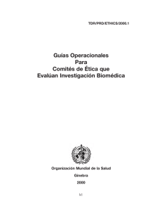 Guías Operacionales Para Comités de Ética que Evalúan