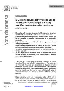 140801 Proyecto de Ley de Jurisdicción Voluntaria (PDF. 183 KB )