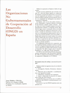 Las Organizaciones Gubernamentales de Cooperación al