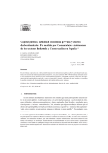 Capital público, actividad económica privada y efectos