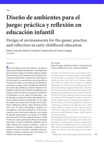 ~ Diseño de ambientes para el juego: práctica y reflexión en