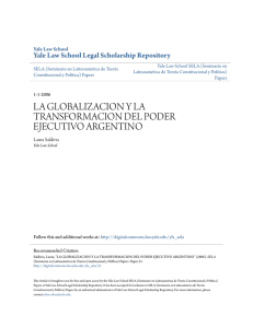 la globalizacion y la transformacion del poder ejecutivo argentino