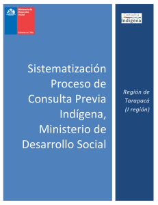 Sistematización Proceso de Consulta Previa Indígena, Ministerio de