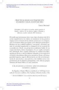 PrÁcTIcAs MÁGIcAs e InquIsIcIón en esPAÑA y en eL nueVo Mundo