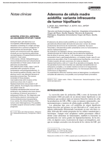 Adenoma de célula madre acidófila: variante infrecuente de tumor