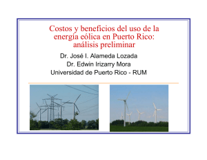Costos y beneficios del uso de la energía eólica en Puerto