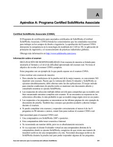 Apéndice A: Programa Certified SolidWorks Associate