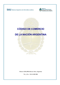 CÓDIGO DE COMERCIO DE LA NACIÓN ARGENTINA