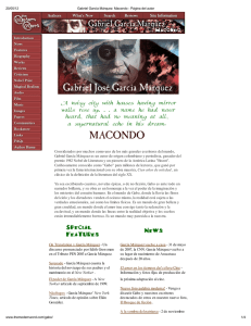 Gabriel Garcia Marquez Macondo Pagina del autor