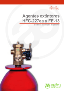 Agentes extintores HFC-227ea y FE-13
