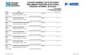 listado nominal de electores preliminar proceso electoral federal