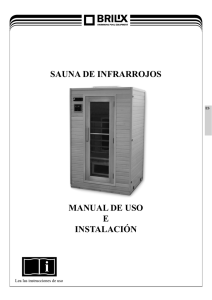 sauna de infrarrojos manual de uso e instalación