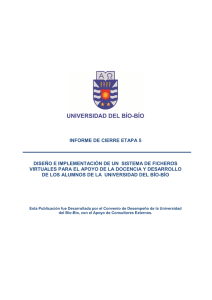 INFORME DE CIERRE ETAPA 5 DISEÑO E IMPLEMENTACIÓN DE