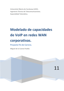 Modelado de capacidades de VoIP en redes WAN corporativas.