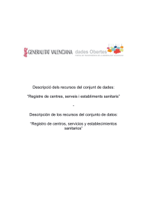 Descripció dels recursos del conjunt de dades: “Registre de centres