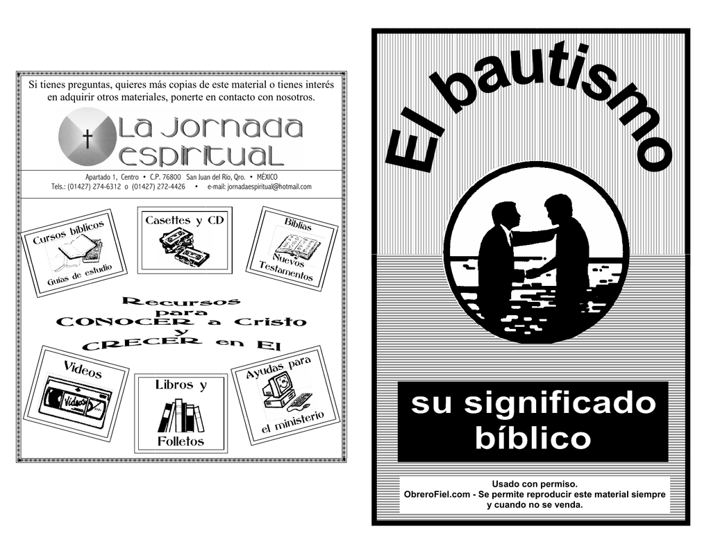 EL BAUTISMO- SU SIGNIFICADO BIBLICO