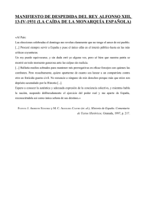 MANIFIESTO DE DESPEDIDA DEL REY ALFONSO XIII, 13-IV