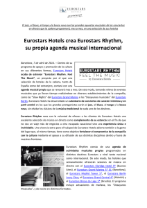 Eurostars Hotels crea Eurostars Rhythm, su propia agenda musical