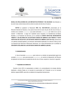 Inc. A1309001TM BUNAL DE APELACIONES DE LOS IMPUESTOS