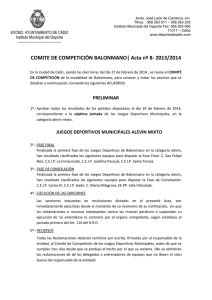 COMITE DE COMPETICIÓN BALONMANO| Acta nº 8