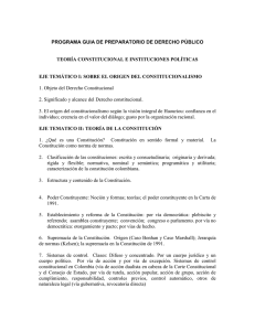 TEORÍA CONSTITUCIONAL E INSTITUCIONES POLÍTICAS