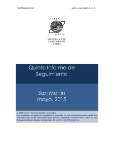 Quinto Informe de Seguimiento San Martín mayo, 2015